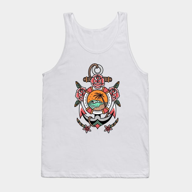 ship with rose Tank Top by micibu